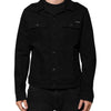 Dolce & Gabbana Black Cotton Denim Stretch Giubbotto Jacket