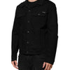 Dolce & Gabbana Black Cotton Denim Stretch Giubbotto Jacket