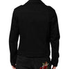 Dolce & Gabbana Black Cotton Denim Stretch Giubbotto Jacket