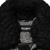 Dolce & Gabbana Gray Wool Herringbone Shearling Collar Bomber Jacket