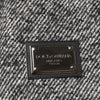 Dolce & Gabbana Gray Wool Herringbone Shearling Collar Bomber Jacket