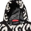 Dolce & Gabbana Black White Logo Print Hooded Coat Men Jacket
