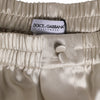 Dolce & Gabbana Beige Silk Satin Elastic Men Boxer Short Swimwear