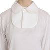 Dolce & Gabbana White Cotton Longsleeve Collared Blouse
