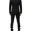 Dolce & Gabbana Black 3 Piece Brocade Jacquard Suit MARTINI