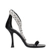Jimmy Choo Black Leather Stiletto Heel Sandals