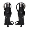 Jimmy Choo Black Leather Stiletto Heel Sandals