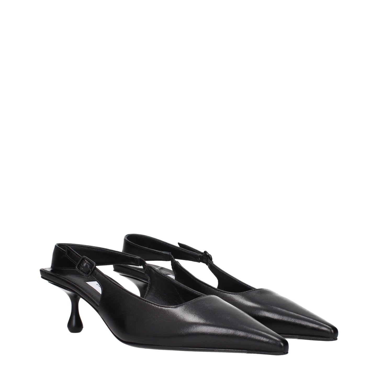 Jimmy Choo Black Leather Flat Sandals