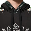 Dolce & Gabbana KING Black Orchid Floral Crown Logo Hoodie Sweater
