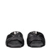 Prada Black Leather Flat Sandals