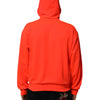 Dolce & Gabbana Red Fluorescent Polyester Logo Patch Hoodie Sweater