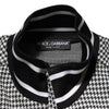 Dolce & Gabbana Black White Houndstooth Wool Crest Jacket Sweater