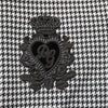 Dolce & Gabbana Black White Houndstooth Wool Crest Jacket Sweater