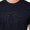 Dolce & Gabbana Dark Blue Cotton DG Logo Print Men’s Top T-shirt
