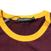 Dolce & Gabbana Burgundy Cotton DG Super King Logo T-Shirt