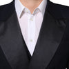 Dolce & Gabbana Black Wool 3 Piece Slim Fit Formal Men Suit