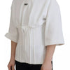 Dolce & Gabbana White Cotton Corset Stretch Top  T-shirt