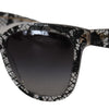 Dolce & Gabbana DG4190 Black Lace Acetate Crystal Round Sunglasses