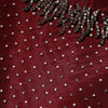 Dolce & Gabbana Burgundy Silk Beaded Evening Gown Dress