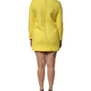 Dolce &amp; Gabbana Gelbes Minikleid aus Viskoseacetat mit langen Ärmeln