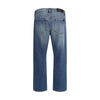7FOR Blue Cotton Straight-Leg Jeans