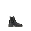 Valentino Garavani Black Calf Leather Bos Taurus Ankle Boots