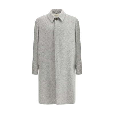 Lardini Gray Fleece Wool Coat