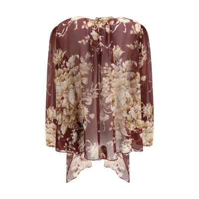 Dolce & Gabbana Bordeaux Silk Pattern Shirt