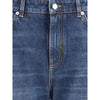 Dolce &amp; Gabbana Boyfriend-Jeans aus blauer Baumwolle