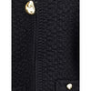 Fabiana Filippi Black Fleece Wool Coat