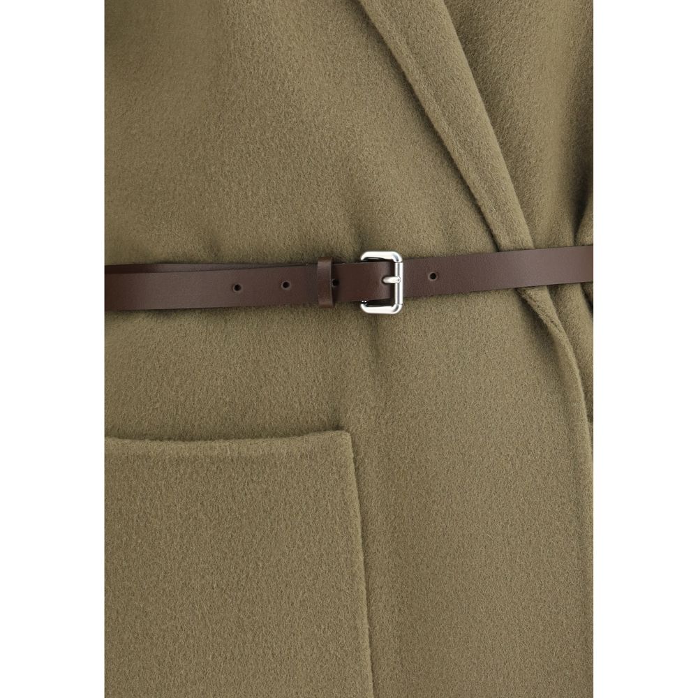 Jacob Cohen brauner Fleece-Wollmantel