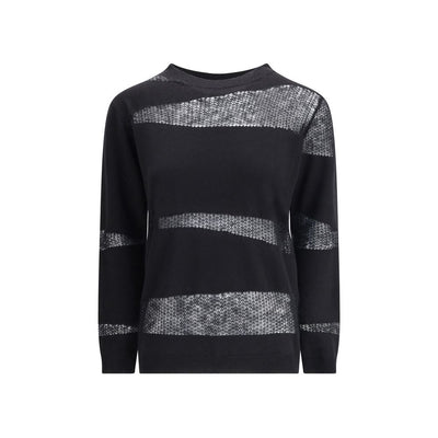 Fabiana Filippi Black Fleece Wool Cashmere Sweater