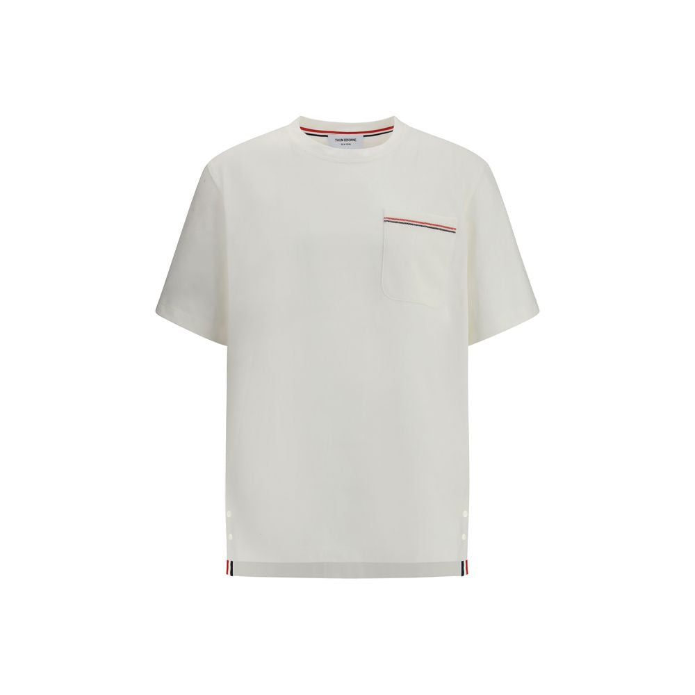 Weißes Baumwoll-T-Shirt von Thom Browne