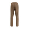 Cruna Brown Fleece Wool Casual Pants