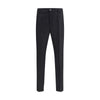 Cruna Black Fleece Wool Dress Pants