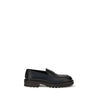 Ferragamo Black Rubber Slip-On Loafers