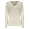 Guess Jeans Bianco Viscosa Women's Long-Sleeved T-Shirt