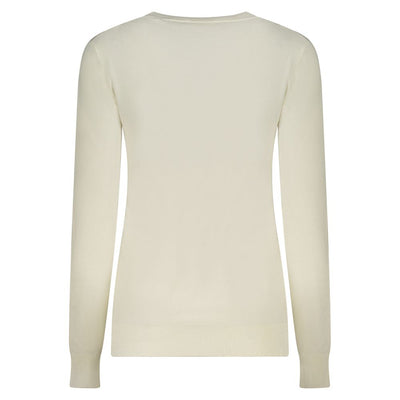 Guess Jeans Bianco Viscosa Women's Long-Sleeved T-Shirt