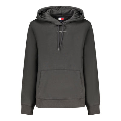 Tommy Hilfiger Black Cotton Women's Sweatshirt Hoodie