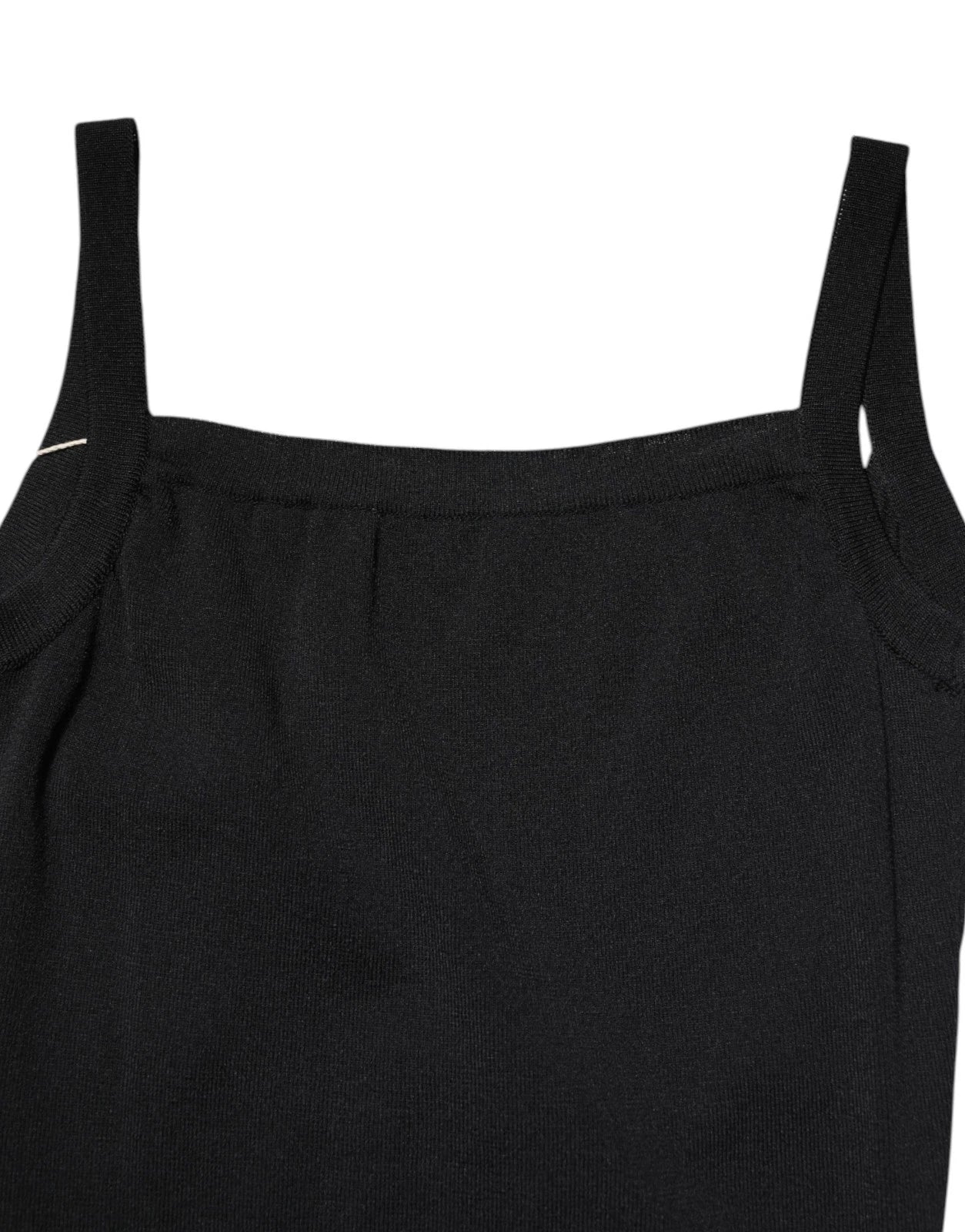 Laneus Schwarzes, figurbetontes Minikleid mit eckigem Ausschnitt und Raffungen