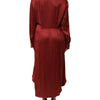 Fabiana Filippi Burgundy Acetate Viscose Satin Long Dress