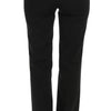 BENCIVENGA Black Stretch Straight Fit Dress Trousers Pants