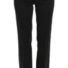 BENCIVENGA Black Stretch Straight Fit Dress Trousers Pants