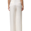 Brian Dales Weiße Palazzo-Hose aus Viskose-Leinen mit weitem Bein für Damen