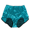 Dolce & Gabbana Aqua Green Satin High-Waist Briefs Underwear