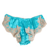 Dolce & Gabbana Blue Silk Satin Lace Trim New Slip Underwear