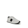 Prada White Calf Leather Bos Taurus Low Top Sneakers