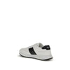 Prada White Calf Leather Bos Taurus Low Top Sneakers