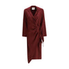 Crida Milano Bordeaux Silk Casual Dress