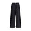 Fabiana Filippi Black Fleece Wool Casual Pants